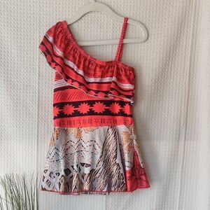 Girls One Piece Swimsuit Ruffle Bathing Suit Moana Princess  Size 3T/4T